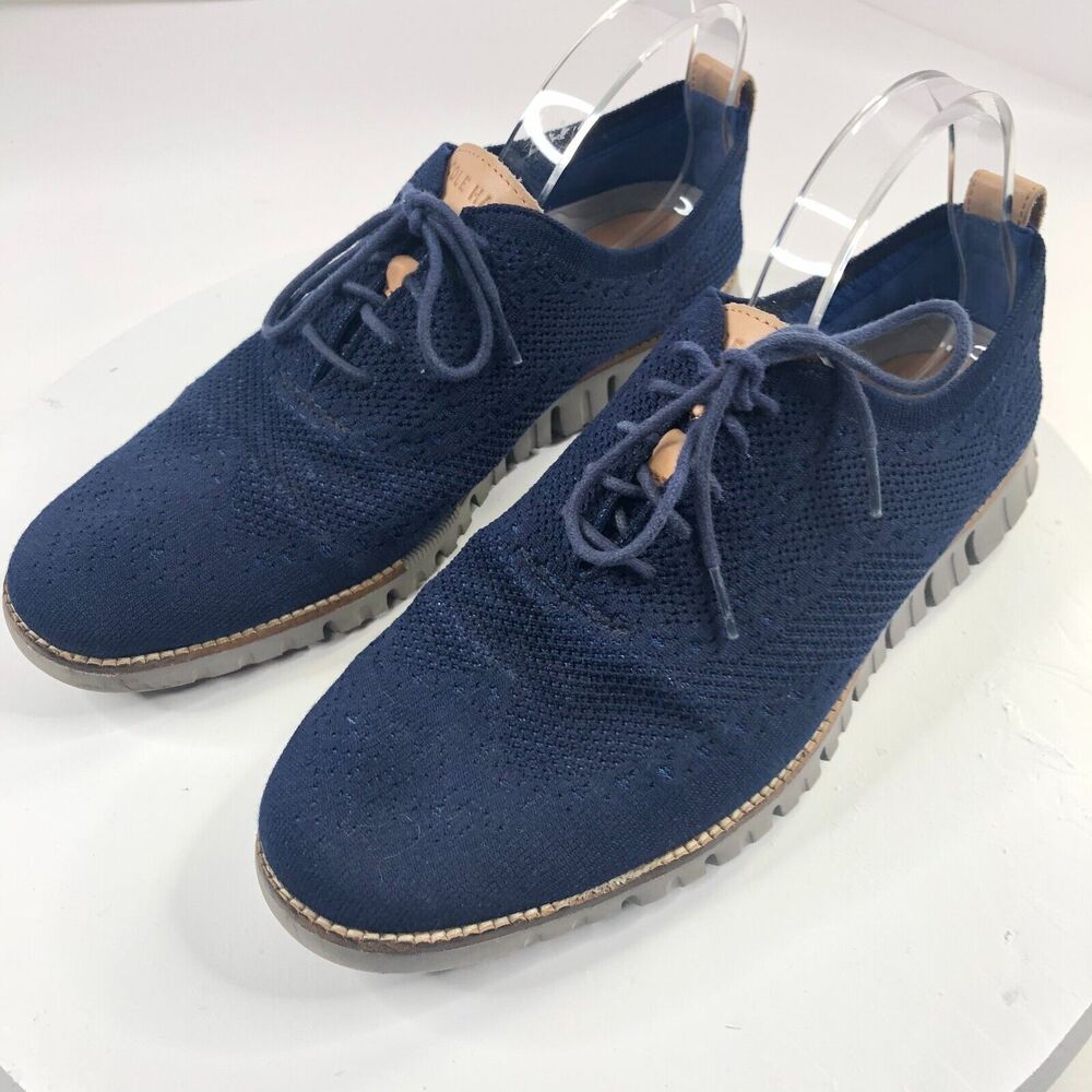 Cole Haan Zerogrand Stitchlite C27844 Blue Wingtip Oxford Casual Shoes 11.5 M